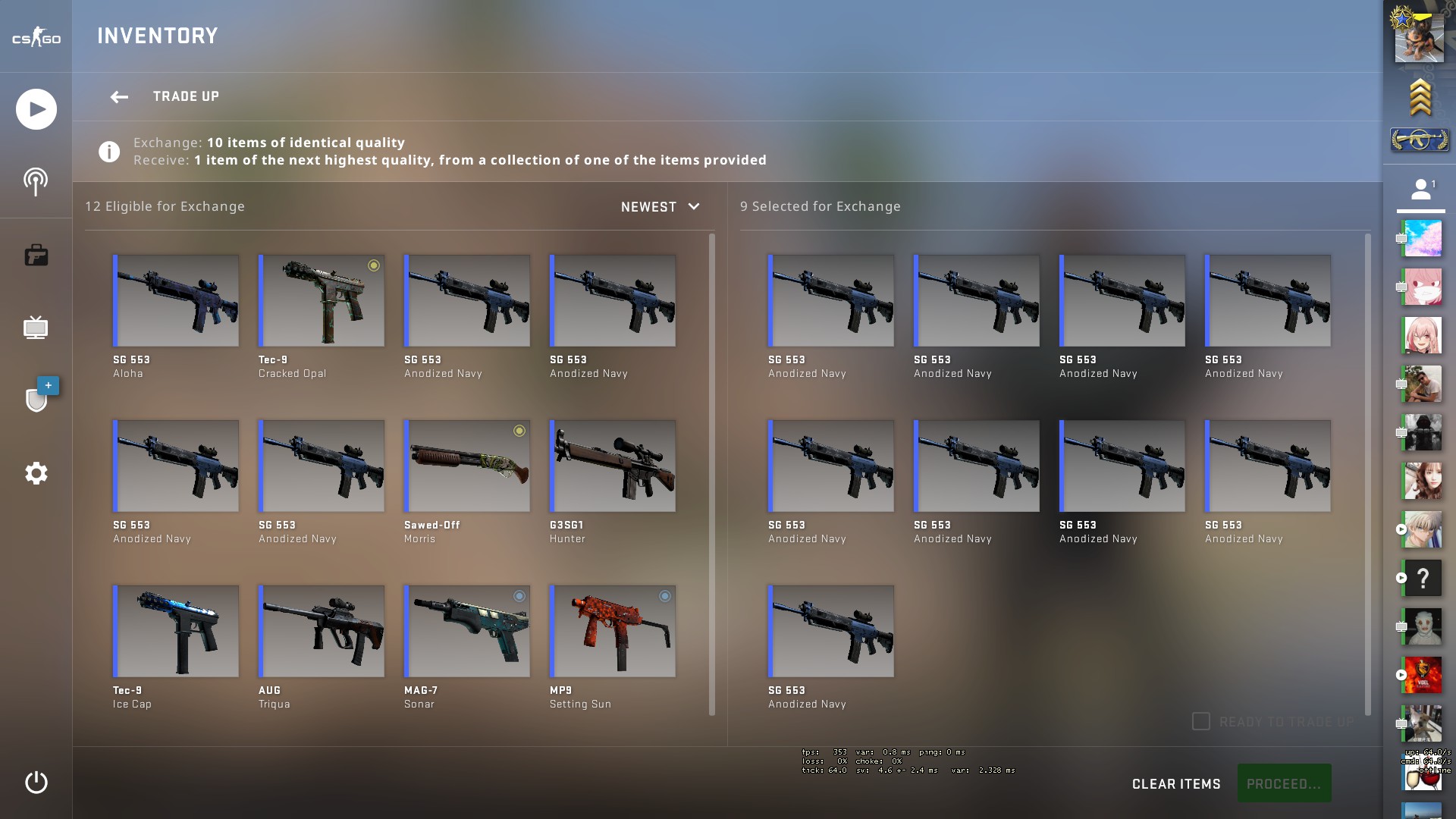 Trade up 1